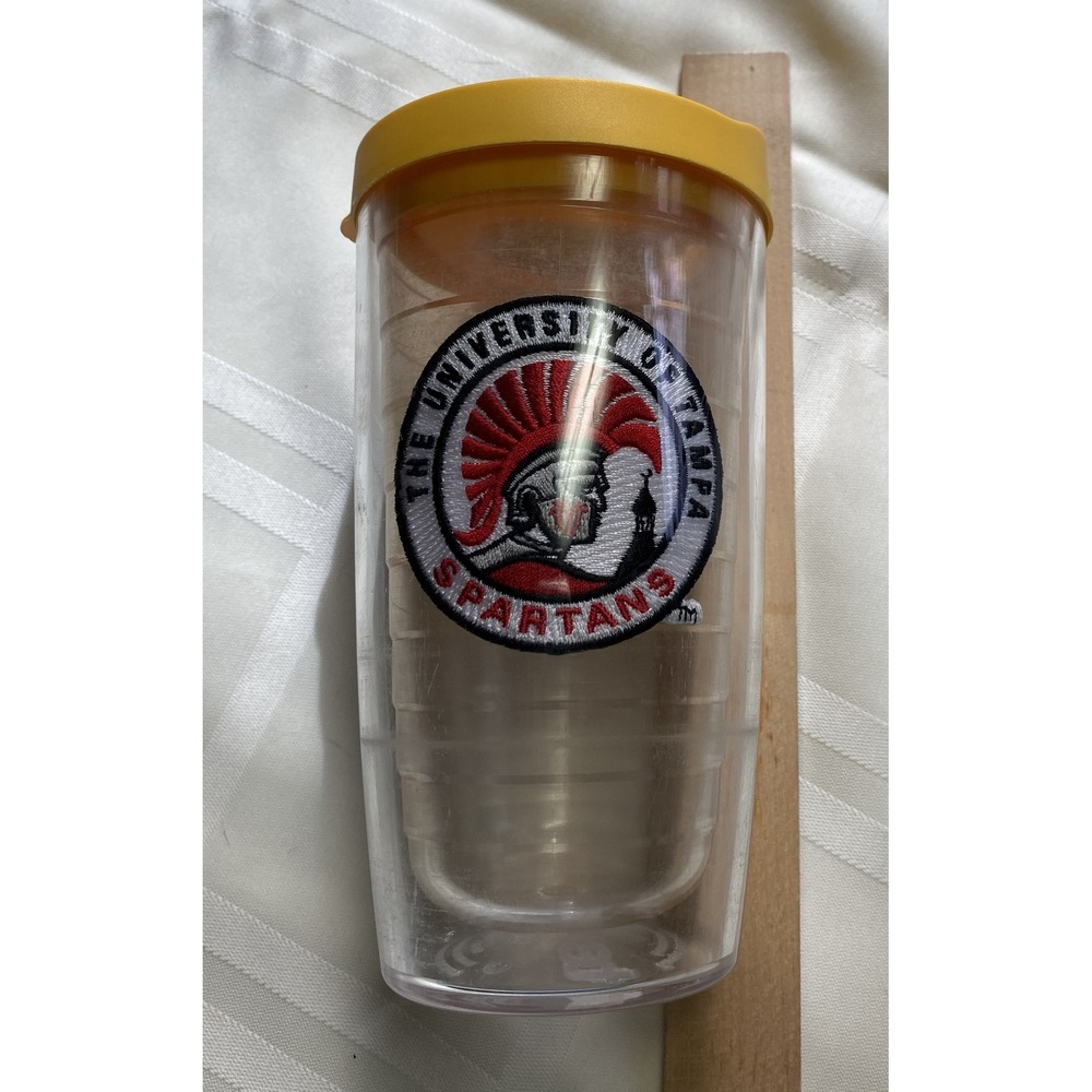 Tervis 16oz‎ University of Tampa Spartans Tumbler Yellow Lid Insulated Cup